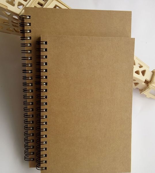 

drawing portable business kraft black papers notepads sketch notebook spiral 100 sheets journal notebooks school office fjv6, Purple;pink