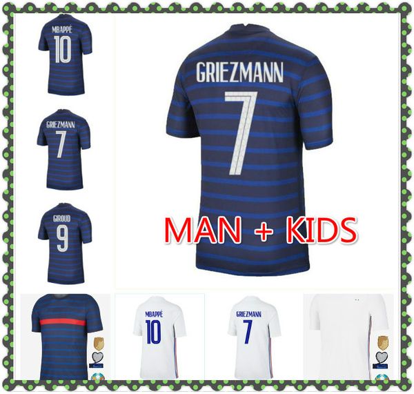 

fff mbappe griezmann pogba soccer jerseys 2020 giroud french pre-match training maillots de foot france kante football shirts, Black;yellow