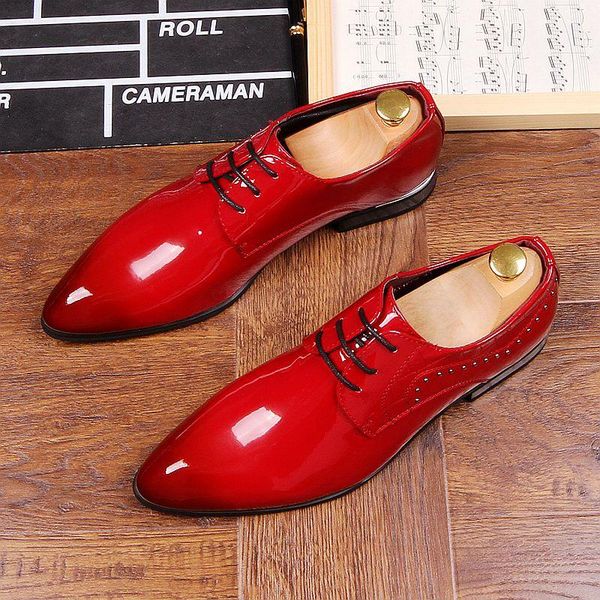 

male wedding oxfords party pointed toe formal gentleman business suits tuxedo oxfords sapatos lace up autumn sapatos hombre, Black