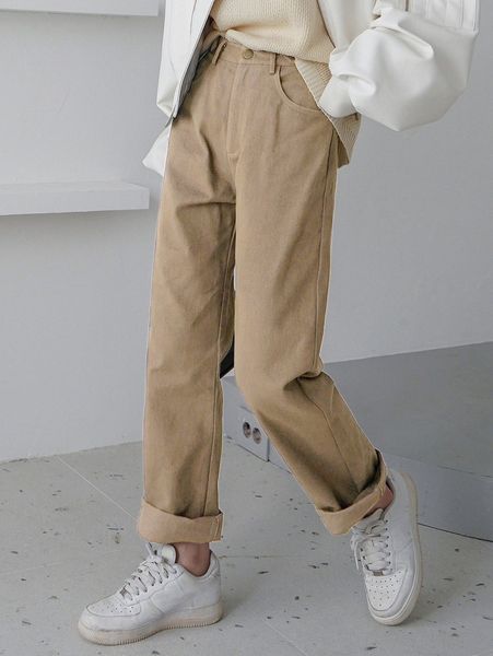 

dazy high waist straight leg pants z5px#, Black;white