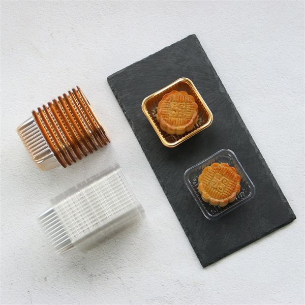 

moon cake holder plastic egg-yolk puff bottom bracket eco friendly golden transparent color with superior quality 2 6yx j1