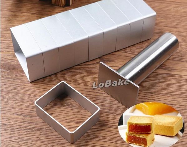 

rectangle shape aluminium pineapple cake mold stainless steel pressing stamp mooncake mould fondant cookie biscuit molds diy1