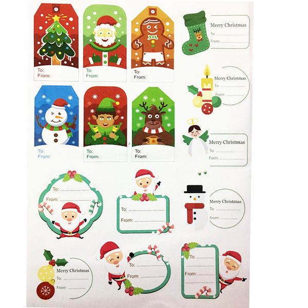 

gift xmas self adhesive sticker christmas merry written stickers handmade cake packaging sealing label