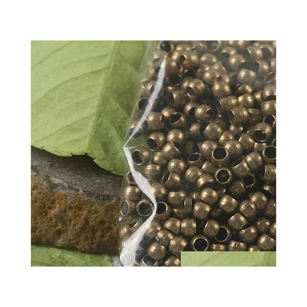 

16gram 2mm bronze tone spacer round findings h0285 6yuly, Bronze;silver