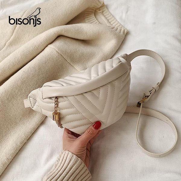 

bisonjs small simple crossbody bags for women 2020 tassel shoulder simple bag female fashion handbags and purses