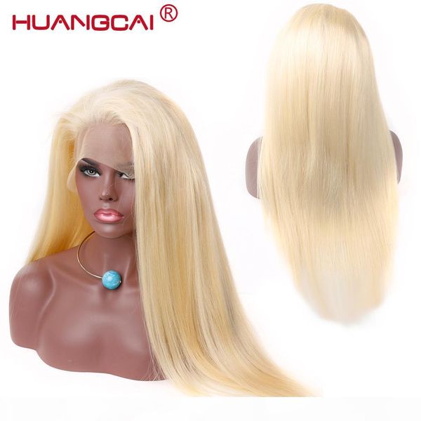 

#613 blonde lace front human hair wig pre plucked peruvian straight lace wigs with baby hair glueless 613 blonde remy 13*4 wig, Black
