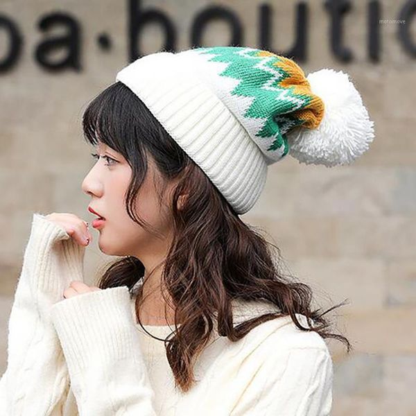 

beanie/skull caps 2021 autumn winter peas hat pompom men warm women knit cotton thickened cold fashion urinals soft material hat#p41, Blue;gray