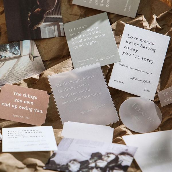 

30шт лот butter бумаги kraft card journaling скрапбукинг материал бумага свежие слова ломо карты декор журнал bbycrm hotstore2010