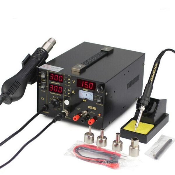 

110v/220v soldering station led welding machine digital solder iron desoldering station bga rework solder air gun1