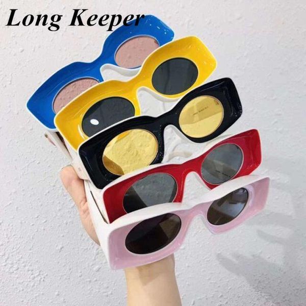 

sunglasses big oval women men retro rectangle pink yellow black vintage hip hop punk sun glasses for uv400, White;black