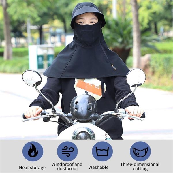 

cycling caps & masks thermal face mask windproof neck sleeve helmet inner cap warm with a broad brim ultimate retention hat, Black