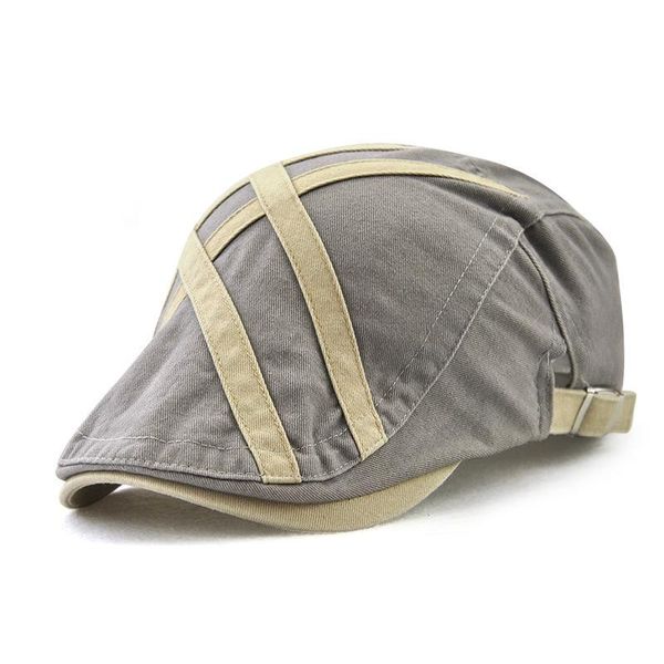 

повседневный visor cap мужчины hat берет хлопок патч полосатый casquette, Blue;gray