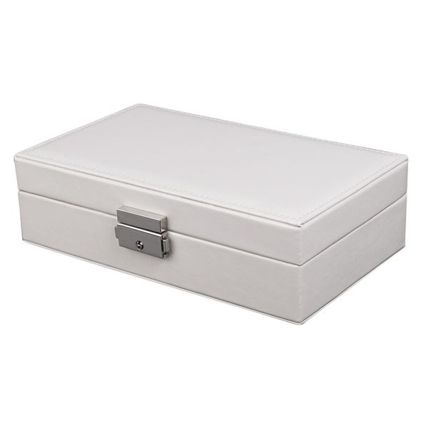 

jewellery jewelry box earrings ring necklaces multifunctional storage boxes organizer pure color jewelries case creative new arrives 25ps j1