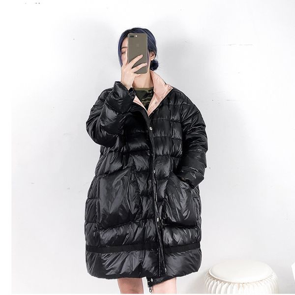 

paka, white duck feather, women's warm feather spacious winter coat, clothes, new products in 2019