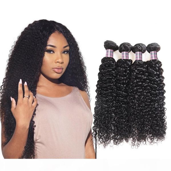 

indian deep curly human hair bundles 4pcs brazilian hair extensions wholesale unprocessed 100% malaysian virgin kinky curly hair weaves, Black