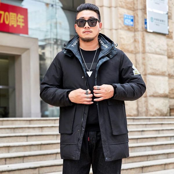 

new winter long parka men brand clothing thick fashion warm jackets coat male loose parkas oversized 8xl1, Black