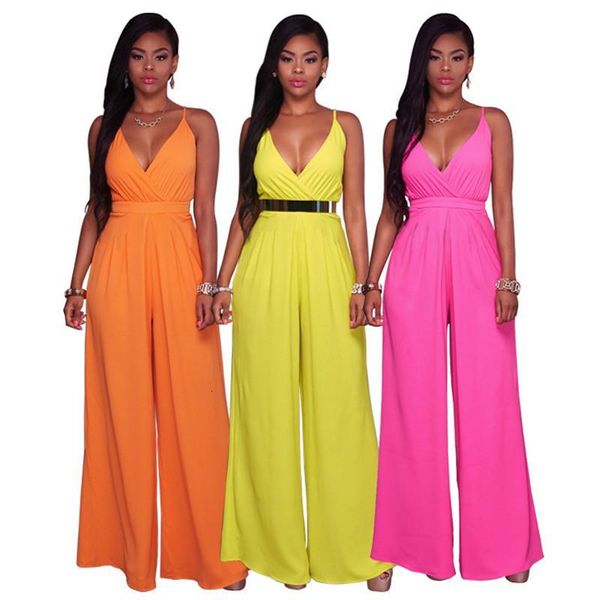 

summer casual wide leg jumpsuit deep v neck spaghetti strap women 2021 backless sleeveless draped beach rompers overalls, Black;white