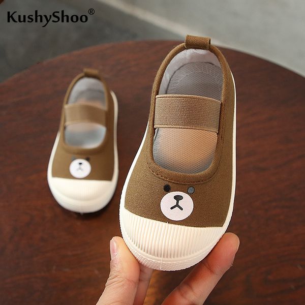 Kushyshoo crianças lona estudantes casuais bebê crianças para menina adorável imprime menino sapatos lj200907
