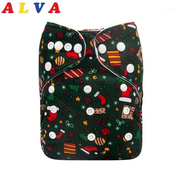 

cloth diapers christmas prints available alvababy reusable with microfiber insert1