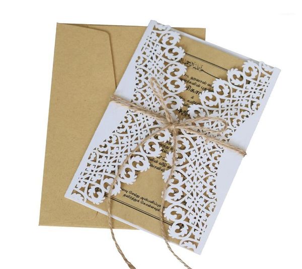 

white lace flower invitation card greeting cards with envelope1