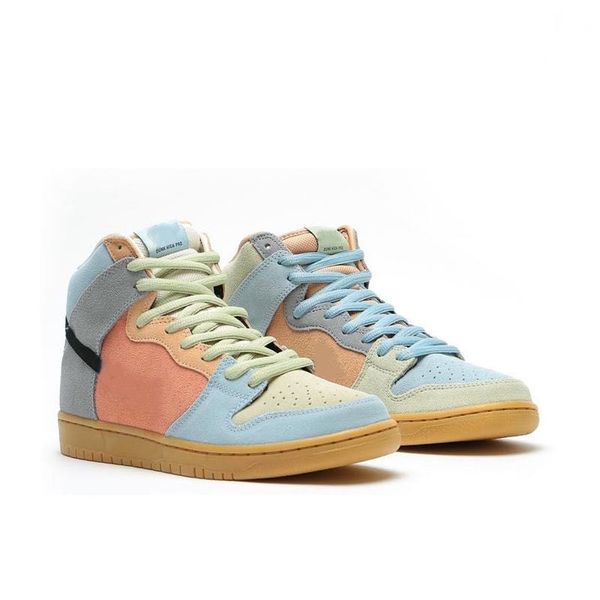 

new fashion sb low dunk comfortable chunky dunky blue light green/ thick men's and women's sole shoes skateboard shoes outdoor spo