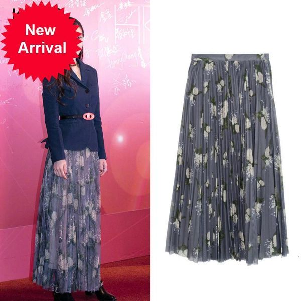 

new new 2021 elegant french woman lily the flower press plied skirt of net mesh 0fy0, Black
