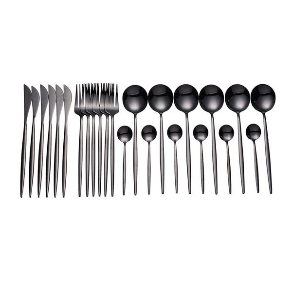 

spklifey gold cutlery 24 pcs golden cutlery set stainless steel dinnerware set spoon set tableware forks knives spoons new h bbyilp