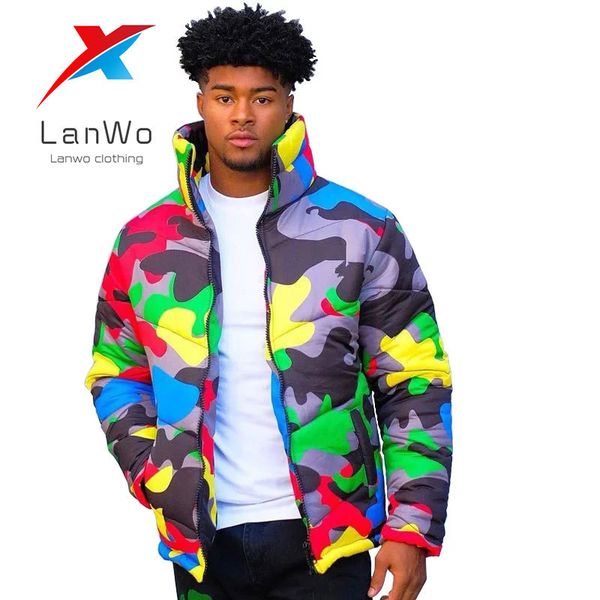 

2020 winter camo men fashion custom down jackets bubble puffer jacket