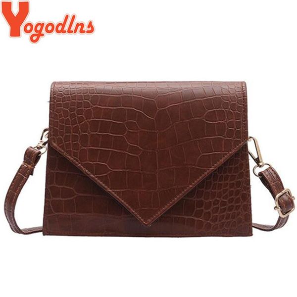 

yogodlns retro women crocodile pattern bags luxury vintage square handbag ladies messenger bags girls pu leather single shoulder