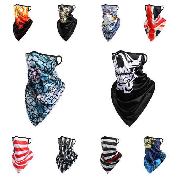 

ice magic sunscreen silk riding mask america breathable printed triangle scarf for men and women party masks t2i51128