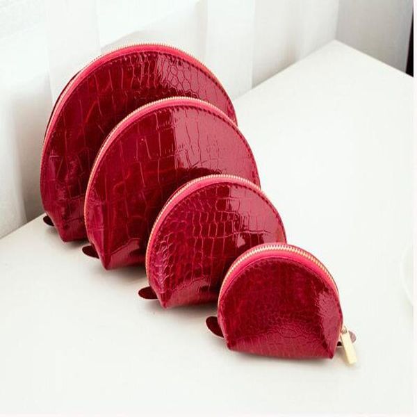 

2020 sell new quality fashion leather 4 sets cosmetic pouch makeup bags wallet case purse bag handbag wallets cosmetic bags qynf lu