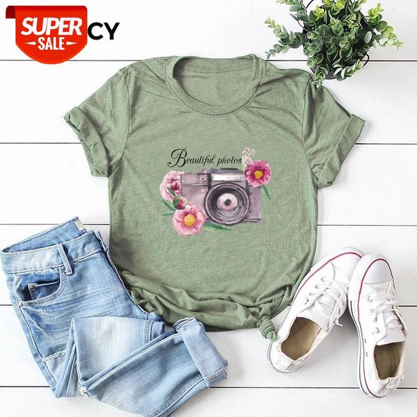 

jfuncy plus size 2020 new print t shirt women oversize summer t-shirts female cotton short sleeve tees woman casual tshirt #kw3x, White