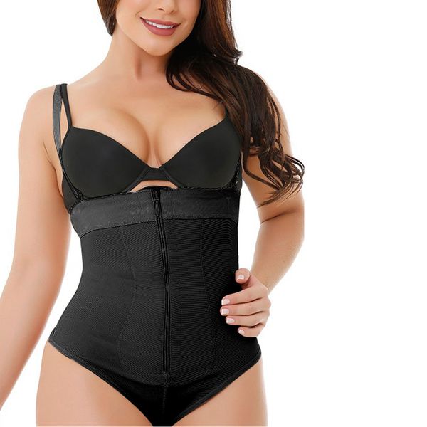 

Waist Trainer Plus Size Body Shaper Open Crotch Sexy Buttocks Thongs Shapewear Korsett for Women Tummy Control Bodysuits 6XL 5XL, Beige