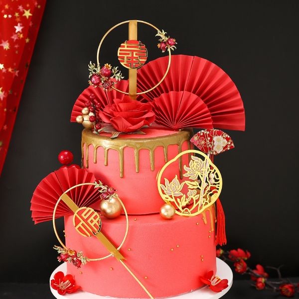 

odzly chinese wedding character wrought formal dress wedding pendant pomegranate iron pendant fu character plug-in xi party dress cake decor