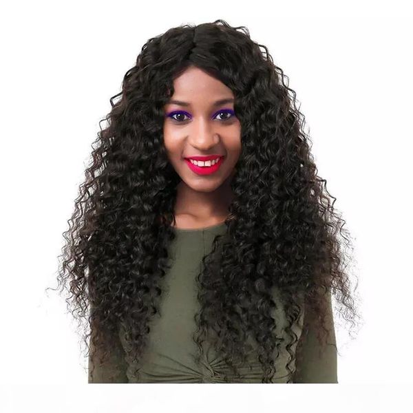 

360 lace frontal brazilian hair wigs pre plucked bleached knots brazilian remy glueless deep wave curly 360 human hair wig for black women, Black;brown