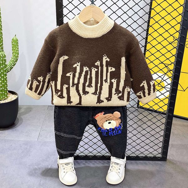 

exotic autumn and boys' baby plush t-shirt winter korean children's thickened mink sweater, Blue