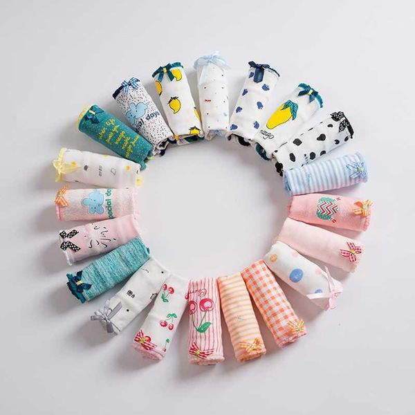 

18 color low-rise panties women underwear lovely cartoon fruits bowknot panties cute girls briefs lingerie1, Black;pink