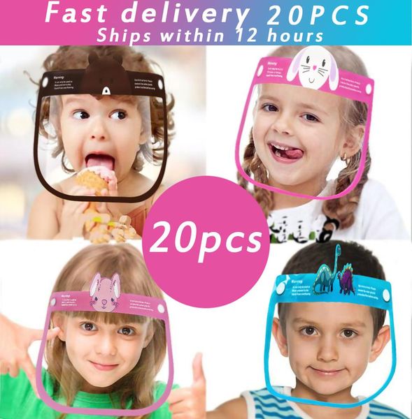 

20шт дети дети защитная маска для лица sheild splash screen transparent head mounted shield pet анти туман yxlsfl dh_seller2010