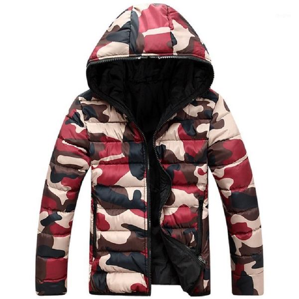 

casual camouflage down jackets new arrival fashion winter parka men camo snow casual coats jacket double faced jacket1, Black