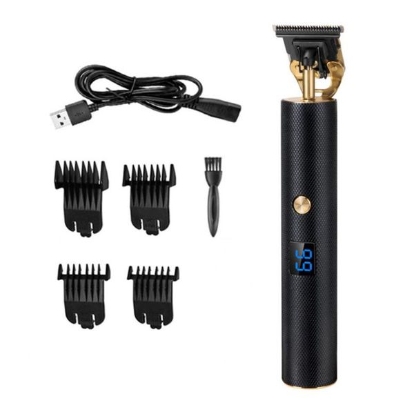 

t9 usb rechargeable hair clipper beard shaving styling oil baldheaded hair clipper electric for salon family