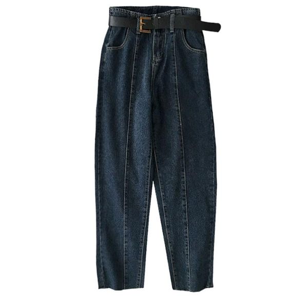 

women's jeans women winter casual all match fashion straight ankle length quality, Blue