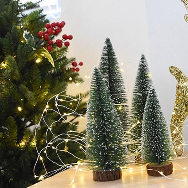 

christmas decorations artificial mini trees tablesnow ornaments for party home decoration1