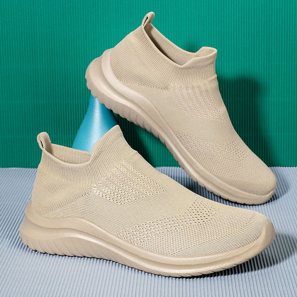 

womans casual lightweight sneakers mesh comfortable socks shoes comfortable mens casual shoes light walking sneakers, Black