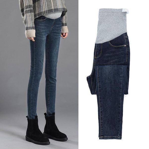 

maternity jeans for pregnant women denim pantsÂ nursingÂ abdominal clothes pregnancy pencilÂ trousers overalls clothing autumn, White
