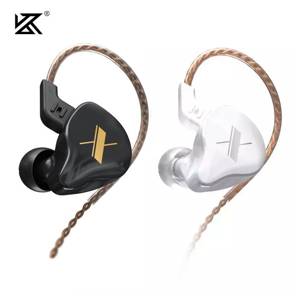 KZ EDX HiFi-Kopfhörer, In-Ear-Ohrhörer mit abnehmbarem 2-poligem Kabel, Sport-Headset mit Geräuschunterdrückung für iPhone, Samsung, Android-Smartphones