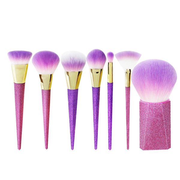 

new come 7pcs/set frosting sanding brush set powder brush purple professional make-up tools wholesale