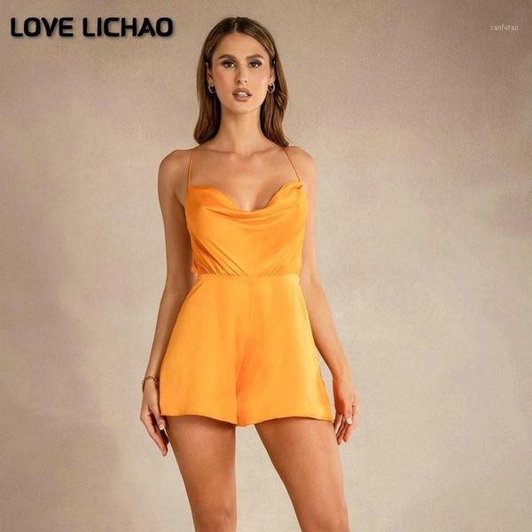 

rompers womens jumpsuit 2021 summer new womens fashion backless lace-up suspender jumpsuit women clothes1, Black;white
