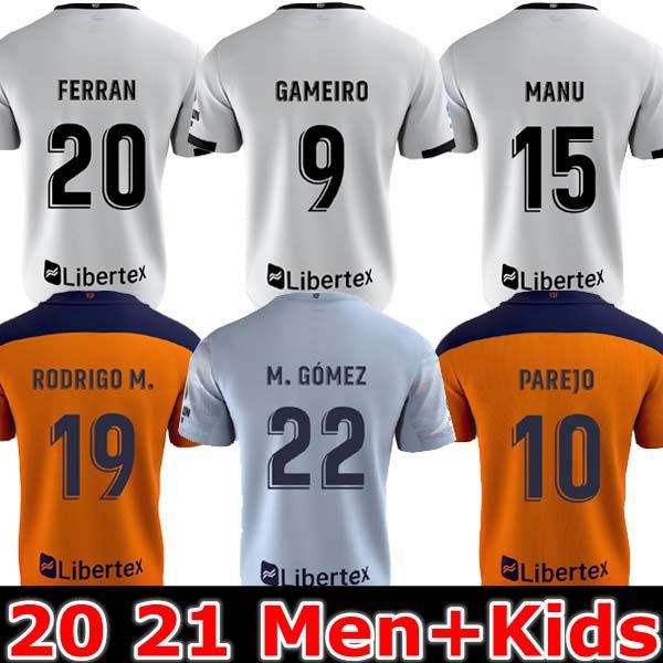 

thailand valencia soccer jersey 2020 2021 guedes gameiro camisetas de fútbol rodrigo m. florenzi m.gómez men kids kit football shirts, Black;yellow