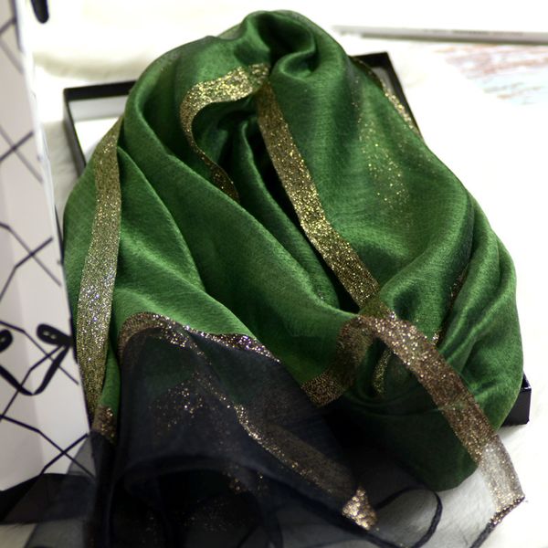 

ougen yarn scarves real silk texture, dark green autumn korean pure color scarves, brides' cheongsam dresses, shawls, Blue;gray