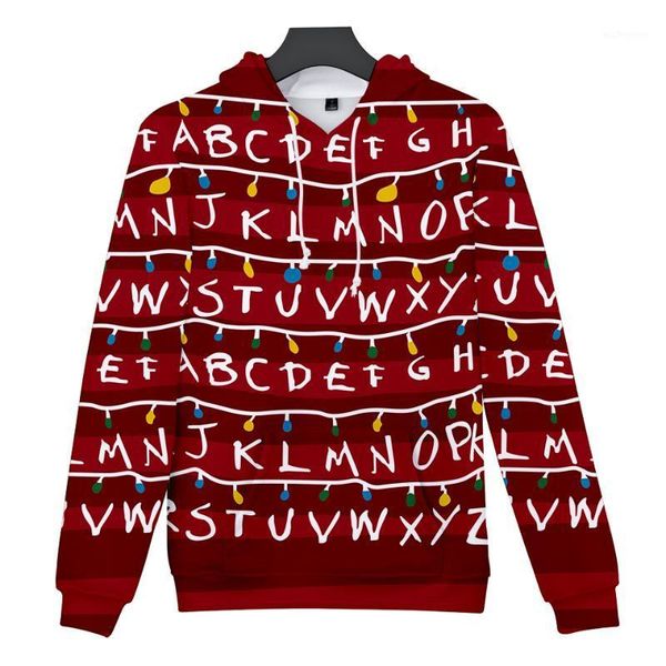 

men's hoodies & sweatshirts 2021 3d strange thing men and women casual funny autumn streetwear sweatshirt for couples clothe 1, Black